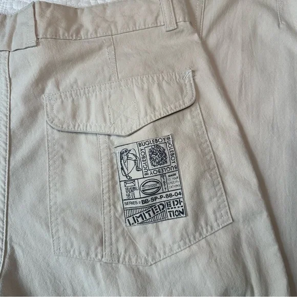 Vintage Bugle Boy Patch Work Limited Edition Khaki Trousers. Size 34L. - Picture 4 of 9